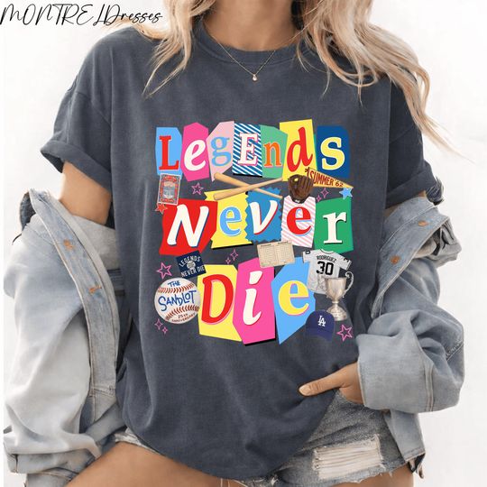 Discover Comfort Colors Legends Never Die Shirt, The Sandlot Shirt, Baseball Squad Crew, Vintage Movie Shirt, Baseball Team Shirt, Sandlot Baseball