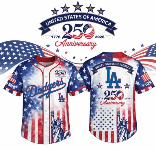 Discover Personalized Los Angeles Dodgerss 250th Anniversary America Baseball Classic