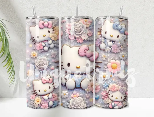 Discover Hello Kitty Flowers 20oz Insulated Stainless Steel Tumbler with Lid and Straw