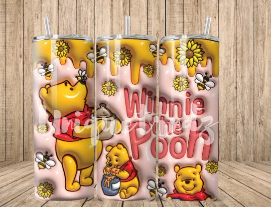 Discover Winnie The Pooh 20oz Insulated Stainless Steel Tumbler with Lid and Straw