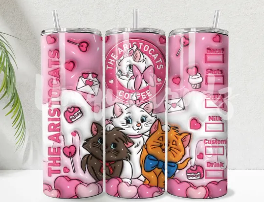 Discover Marie Cat 20oz Insulated Stainless Steel Tumbler with Lid and Straw