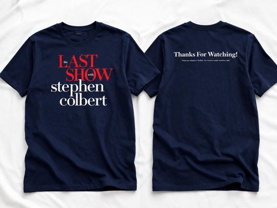 Discover The Last Show Stephen Colbert 2026 Shirt, Late Night Comedy Tee, TV Show Parody Shirt