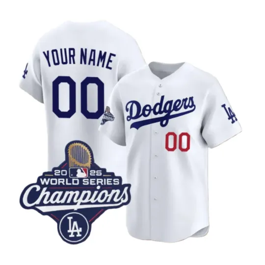 Discover Custom Name & Number Mens Dodgerss White Number Front Baseball Jersey Full Print