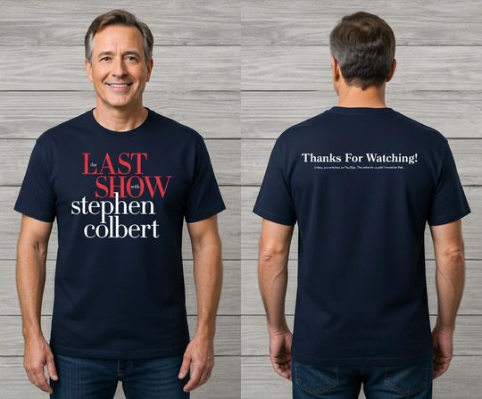 Discover The Last Show With Stephen Colbert 2026 T-Shirt, Funny Late Night Comedy TV Graphic Tee