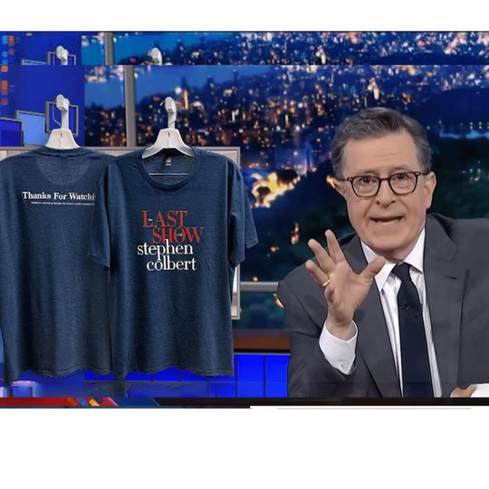 Discover Last Show Stephen Colbert Satirical Comedy Tee Political Humor Statement Shirt