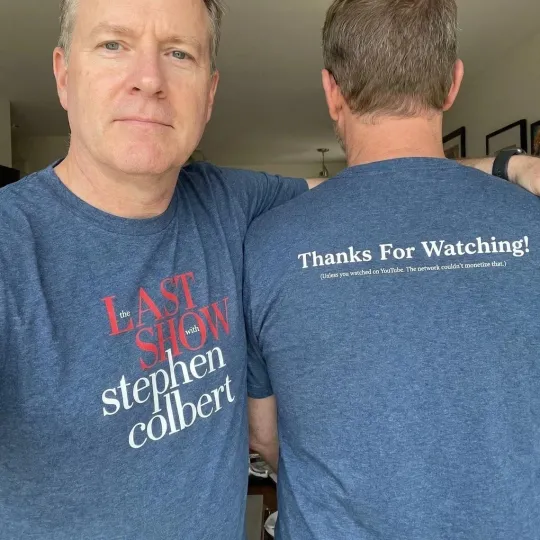 Discover "The Last Show" with Colbert 2026 T-Shirt, Size S to 5XL