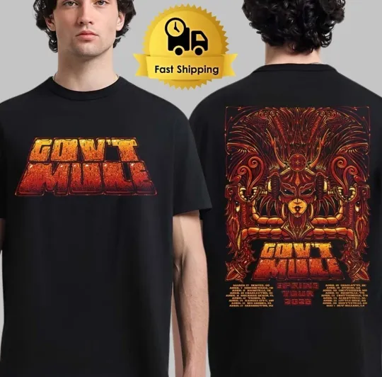 Discover Gov’t Mule Spring Tour 2026 Double Sided T-Shirt