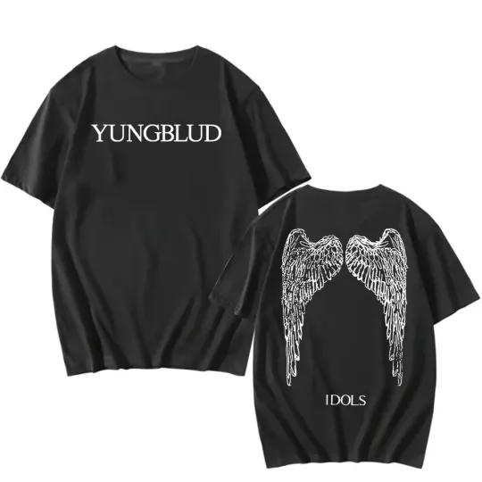 Discover YUNGBLUD Idols Rock Angel Wings & Skull T-Shirt