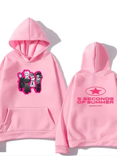 Discover 5 Seconds of Summer Eye Logo Double Sided Hoodie