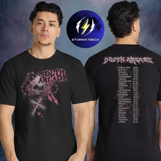 Discover South Arcade X 5 Seconds Of Summer Europe Tour 2026 Our Dates Two Sided T Shirt