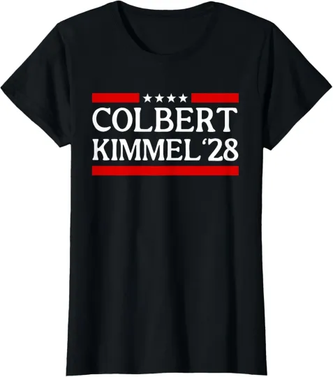 Discover Kimmel & Colbert 2028 Funny Ladies' Crewneck T-Shirt