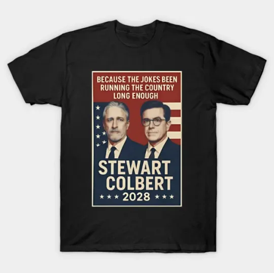 Discover Jon Stewart & Stephen Colbert 2028 Truthiness for All T-Shirt