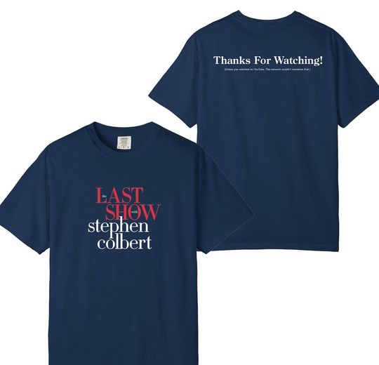 Discover The Last Show with Stephen Colbert 2026 T-Shirt, Late Night Comedy Tee, Fan Shirt