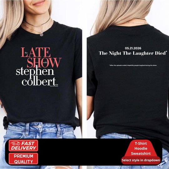 Discover The Late Show with Stephen Colbert Shirt 2026, Front and Back Graphic Tee, Late Night Comedy Fan Shirt, TV Merch Gift