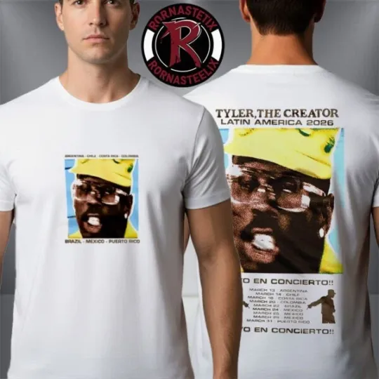Tyler The Creator x Mercadorama Latin America 2026 Merch Tour Unisex T Shirt