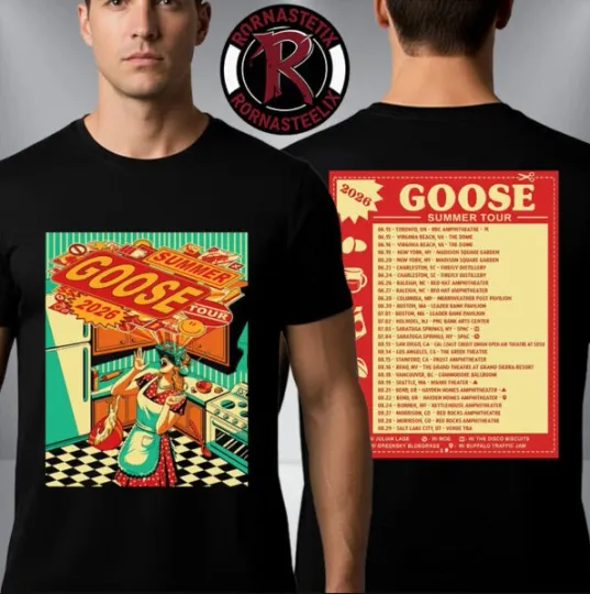 Discover Goose1 Band Summer 2026 Tour Schedule Dates Unisex T Shirt Fullsize