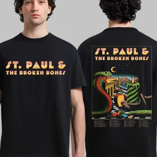 Discover St. Paul And The Broken Bones 2026 NA Tour Dates Double Sided T-Shirt