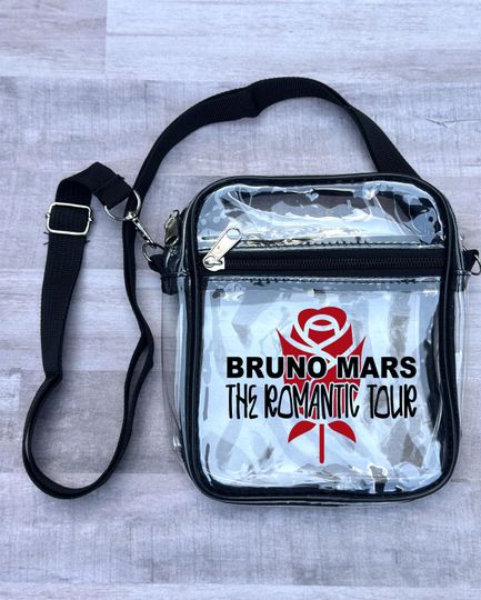 The Romantic Tour 2026 Bruno Fan Crossbody Bag Clear Stadium Approved Concert Purse