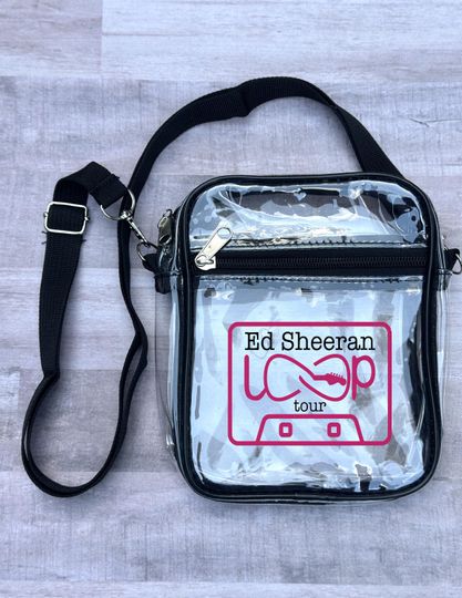 The Loop Tour 2026 Sheeran Fan Merch Clear Stadium Crossbody Bag