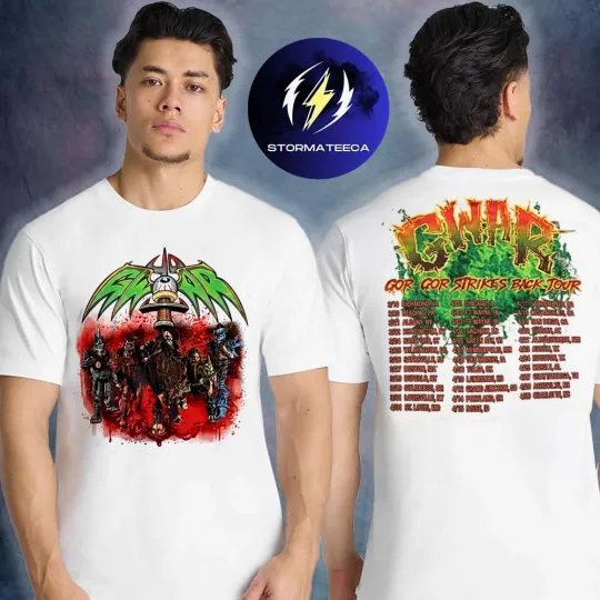 Discover Gwar Gor Gor Strikes Back Tour 2026 Tour Dates Two Sided T-Shirt