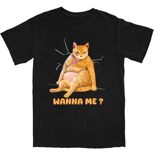 Discover Wanna me Funny cat shirt Cat meme shirt Cat lover Gift Silly Cats Shirt Silly Kitten Tshirt