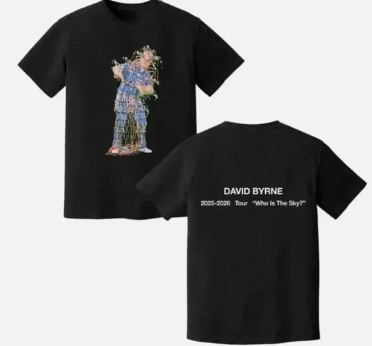 David Byrne Who Is the Sky Tour 2025-2026 T-shirt Fan Gifts Two Sides  PA656