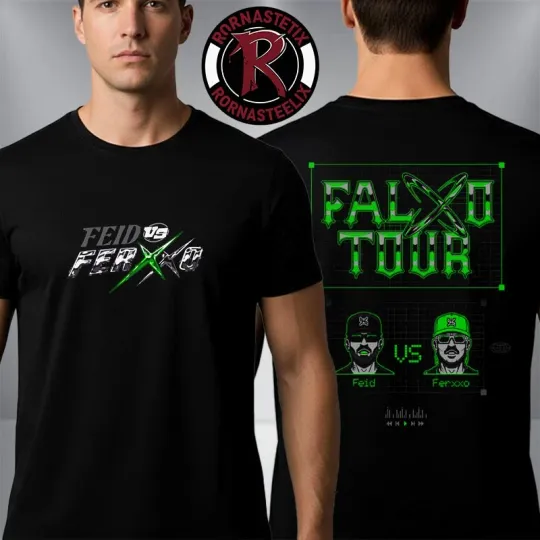 Discover Feid Vs Ferxxo Falxxo Tour 2026 Unisex T Shirt Two Sided S-5Xl