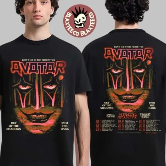 Discover Avatar Don’t Go In The Forest 2026 North America Tour City Dates T-Shirt