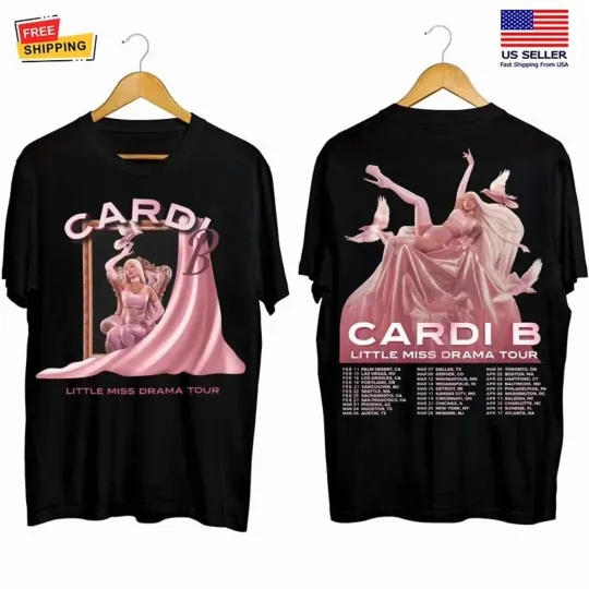 Discover Cardi B Little Miss Drama Tour 2026 T-shirt, Cardi B Tour 2026 Fan