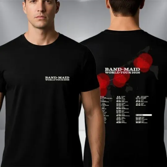Discover Band Maid World Tour 2026 Exclusive Merch Tour Dates Unisex T Shirt Two Sided