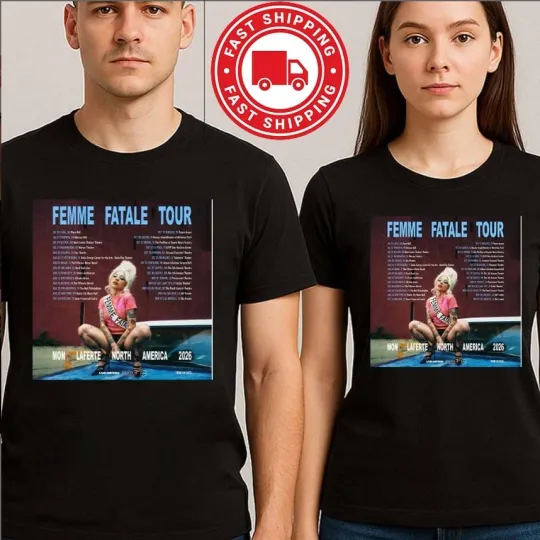 Discover Mon Laferte Femme Fatale Tour 2026 T-Shirt Unisex Music Concert Tee