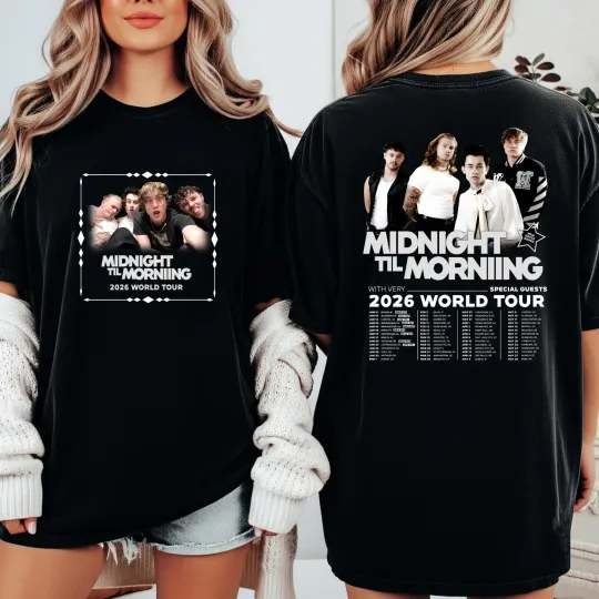 Discover Midnight Til Morning Tour 2026 Unisex T-shirt