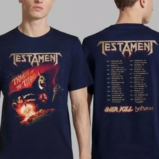 Discover Testament Thrash Of The Titans North America Tour 2026 Tshirt