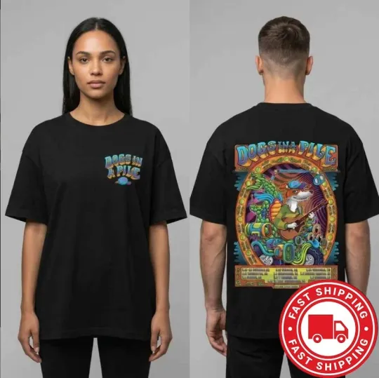 Discover Dogs In A Pile Spring Tour 2026 T-Shirt Caleb Williamson Poster Merch Tee