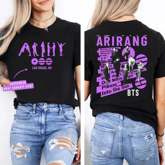 Discover Custom Arirang Shirt, BTS Tshirt, World Tour 2026 Tee, Personalized Concert Loca