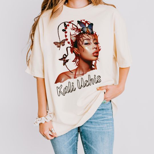 Discover Kali Uchis Concert Tee: Butterfly Graphic