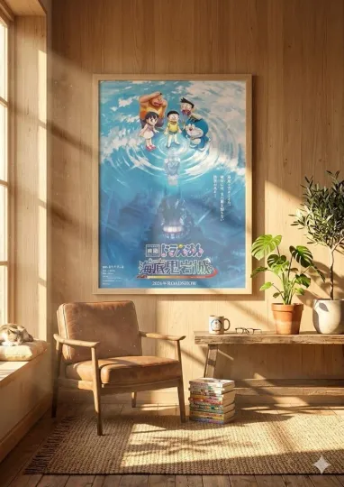 Discover Doraemon Movie 2026 Poster Nobita and the New Castle of the Undersea Devil Art