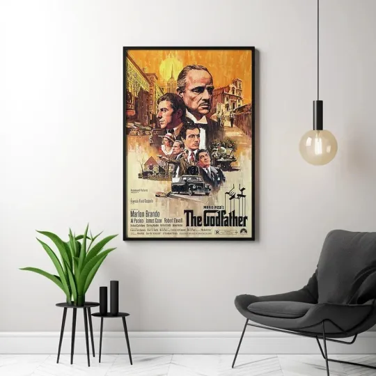 The Godfather 1972 Classic Vintage Movie Poster - Film Fan Collectibles - Retro