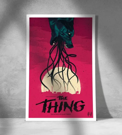 Discover The Thing (1982) Movie Poster John Carpenter Sci-Fi Horror Art Print