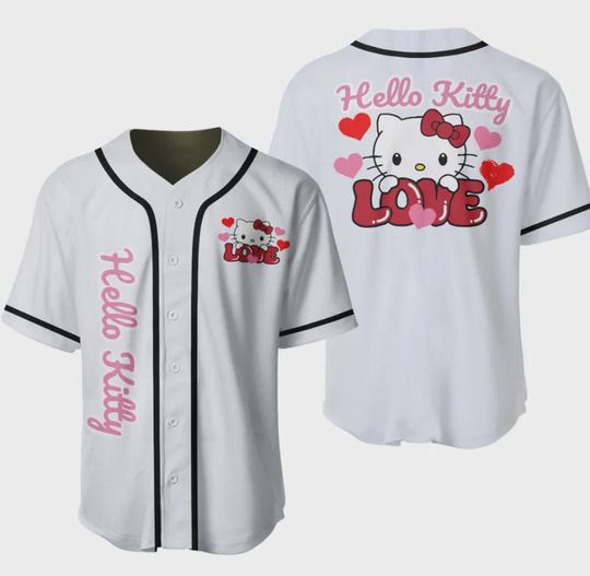 Discover Hello Kitty Baseball Jersey Shirt, Hello Kitty Lover Baseball Jersey for Fan Baseball Shirt