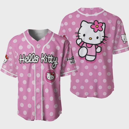 Discover Hello Kitty Baseball Jersey Shirt, Hello Kitty Lover Baseball Jersey for Fan Baseball Shirt