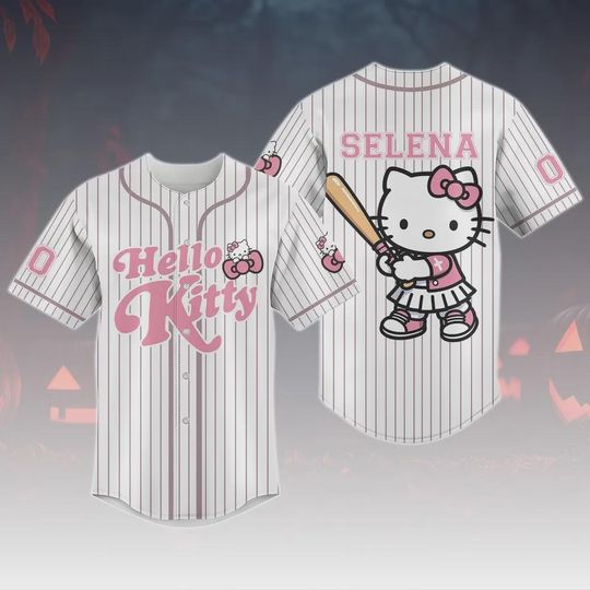 Discover Personalized Hello Kitty Baseball Jersey Shirt, Hello Kitty Lover Baseball Jersey for Fan Baseball Shirt