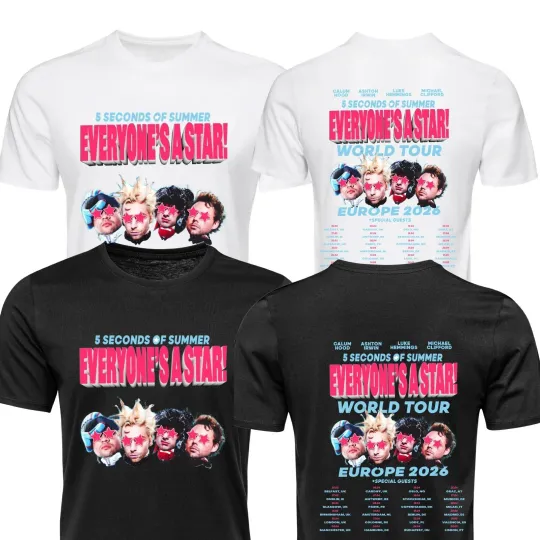 Discover Everyone’s A Star T-Shirt 5 Seconds Of Summer Inspired 5 SOS Kid Adult Tee Tops