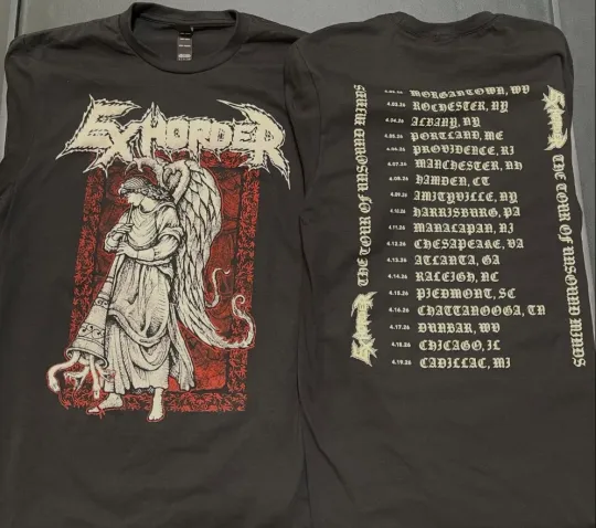 Discover Exhorder Band "Tour Of Unsound Minds" 2026 Two Sides T-Shirt