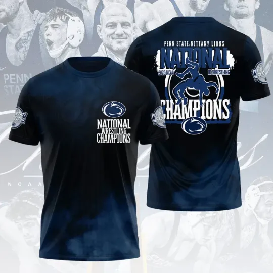 Discover State Nittany Lions Wrestling 2026 National Champions 3D Apparel