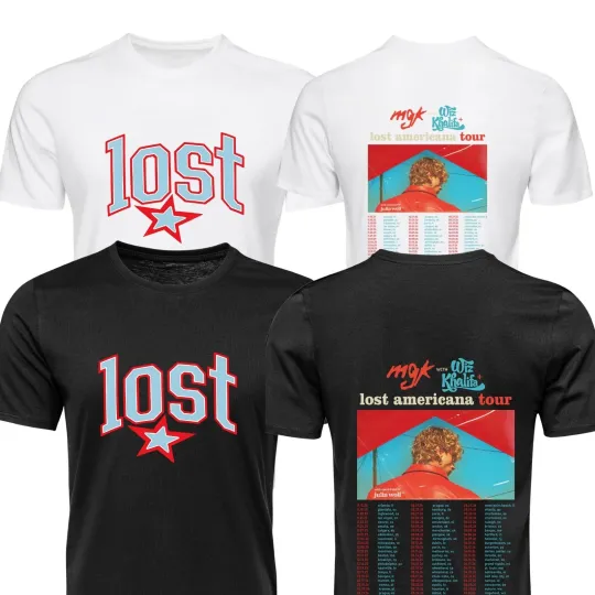 MGK Lost Americana & Wiz Khalifa Inspired Unisex Double Sided T-Shirt for Kids and Adults