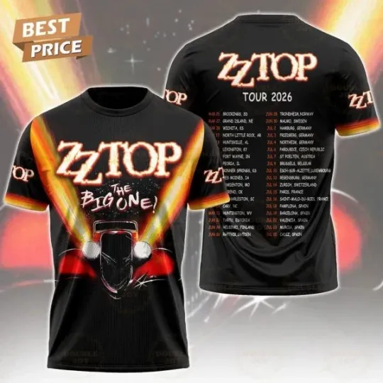 Discover NEW ZZ Top Band Tour 2026 3D T Shirt All Size S-5XL OM2174