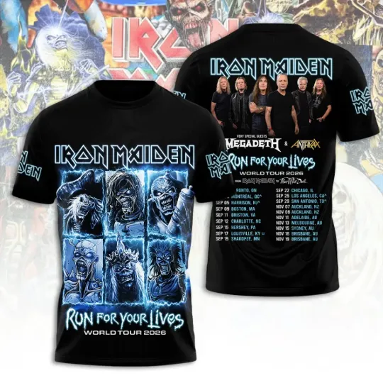Discover Maiden Tour 2026 3D Apparel