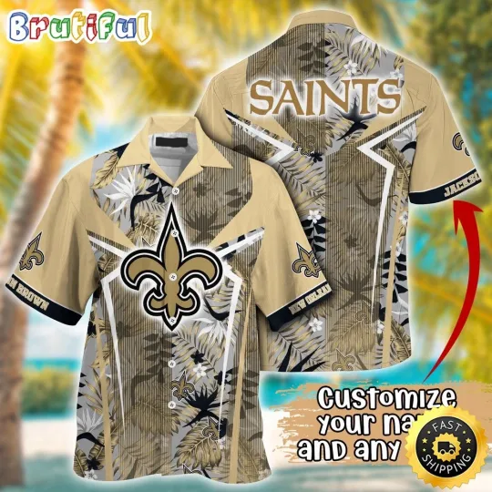 Customized New Orleans Saints Summer Football Tropical Hawaiian Shirt
