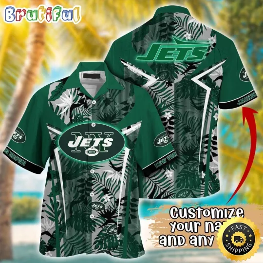 Discover Customized New York Jets Summer Football Tropical Hawaiian Shirt